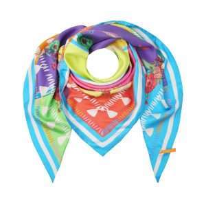 MUCHO GUSTO® Seidenschal St. Tropez Stripe Patchwork