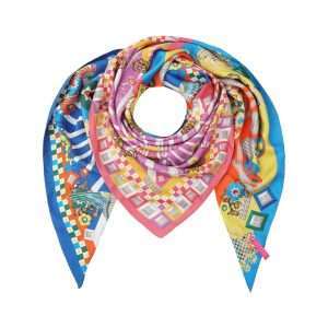MUCHO GUSTO® Seidenschal St. Tropez Multicolor print Patchwork