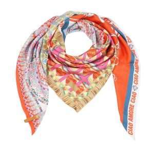 MUCHO GUSTO® Seidenschal St. Tropez Patchwork mit italienischem Thema