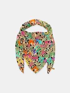 MUCHO GUSTO® Silk Scarf Cannes Multicolor Leopard.