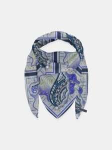 MUCHO GUSTO® Schal St. Tropez Viskose Blau Paisley.