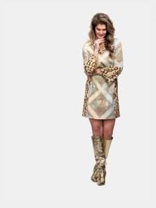 MUCHO GUSTO® Jurk Palau Luipaard Paisley.