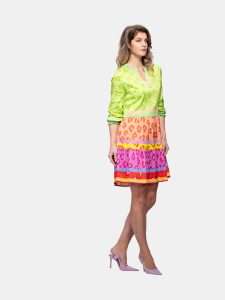 MUCHO GUSTO® Jurk San Rafael Multicolor Luipaard.