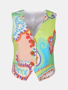 MUCHO GUSTO® Gilet Lesbos Multicolor Paisley.