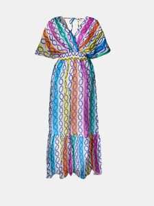 Jurk Piemonte Multicolor met Kettingen