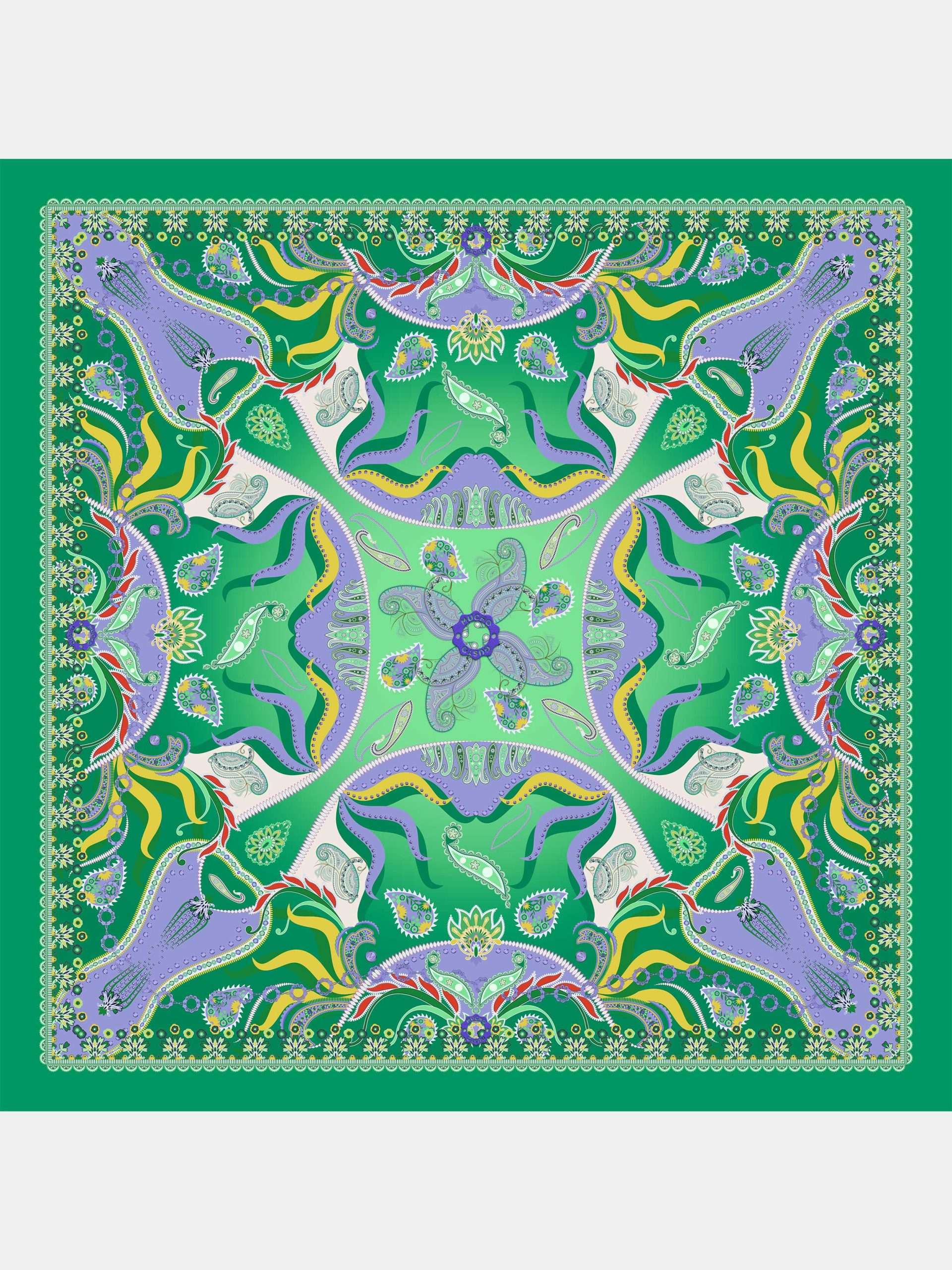 Kleid Arola Grün mit Paisley