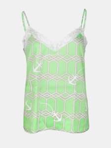 MUCHO GUSTO® Slip Top Groen met Anker Print