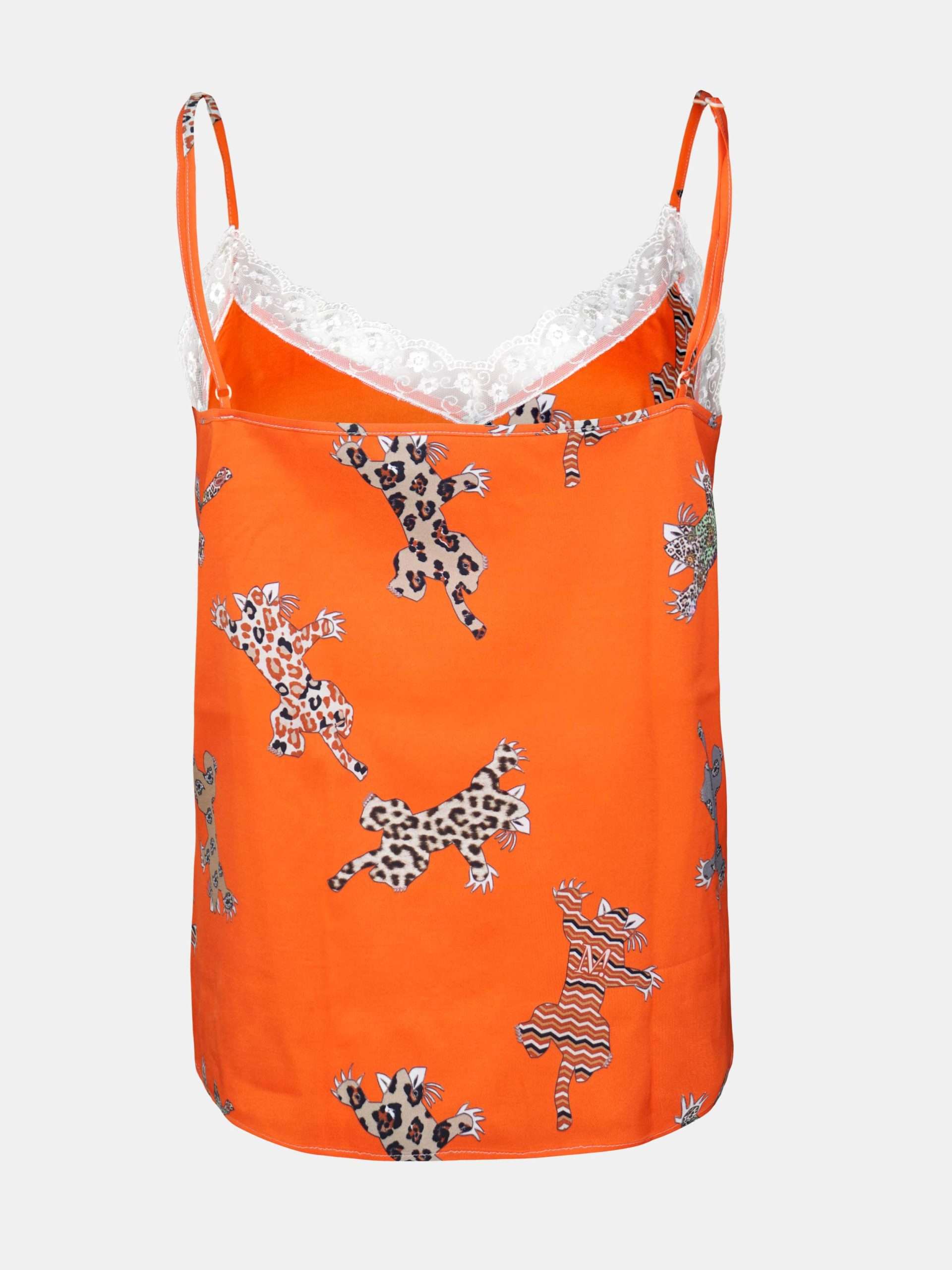 Schlupftop Orange Leopardenmuster