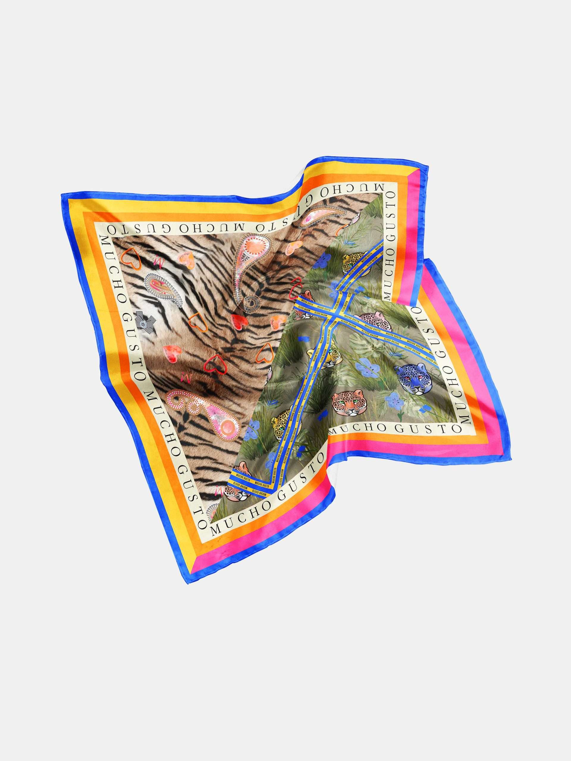 MUCHO GUSTO® Silk Scarf Burano Wild Nature Luxe