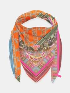 MUCHO GUSTO® Sjaal St. Tropez Oranje Roze Klassieke Print
