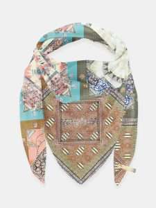 MUCHO GUSTO® Sjaal St. Tropez Kleurrijk Vierkante Patchwork