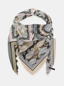 MUCHO GUSTO® Sjaal St. Tropez Grijs Zwart Luipaard