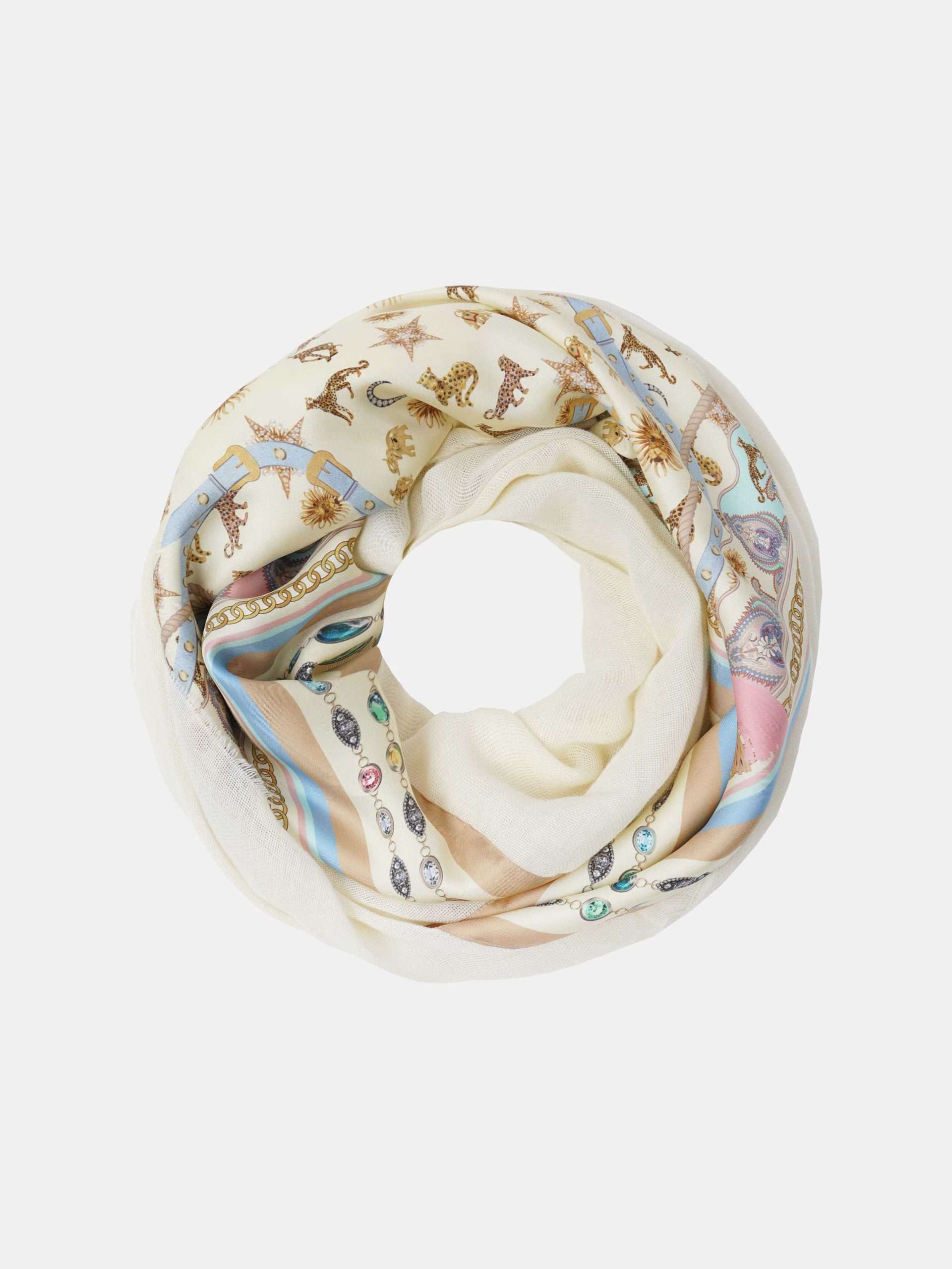 MUCHO GUSTO® Halstuch Francorchamps Sand Leopard PrintMUCHO GUSTO® Halstuch Francorchamps Sand Leopard Print