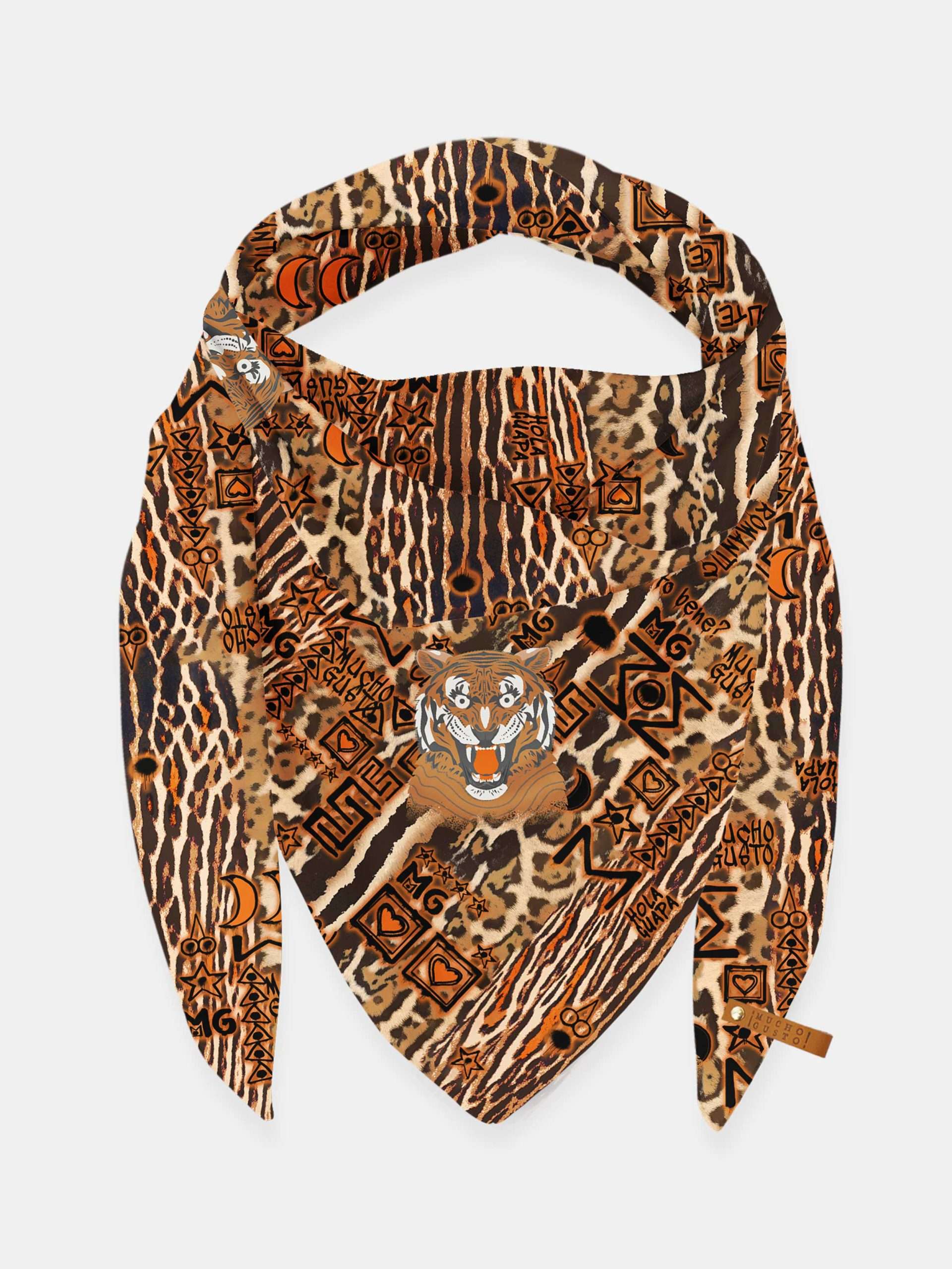 Sjaal St. Tropez Viscose Tijger Luipaard MG Print
