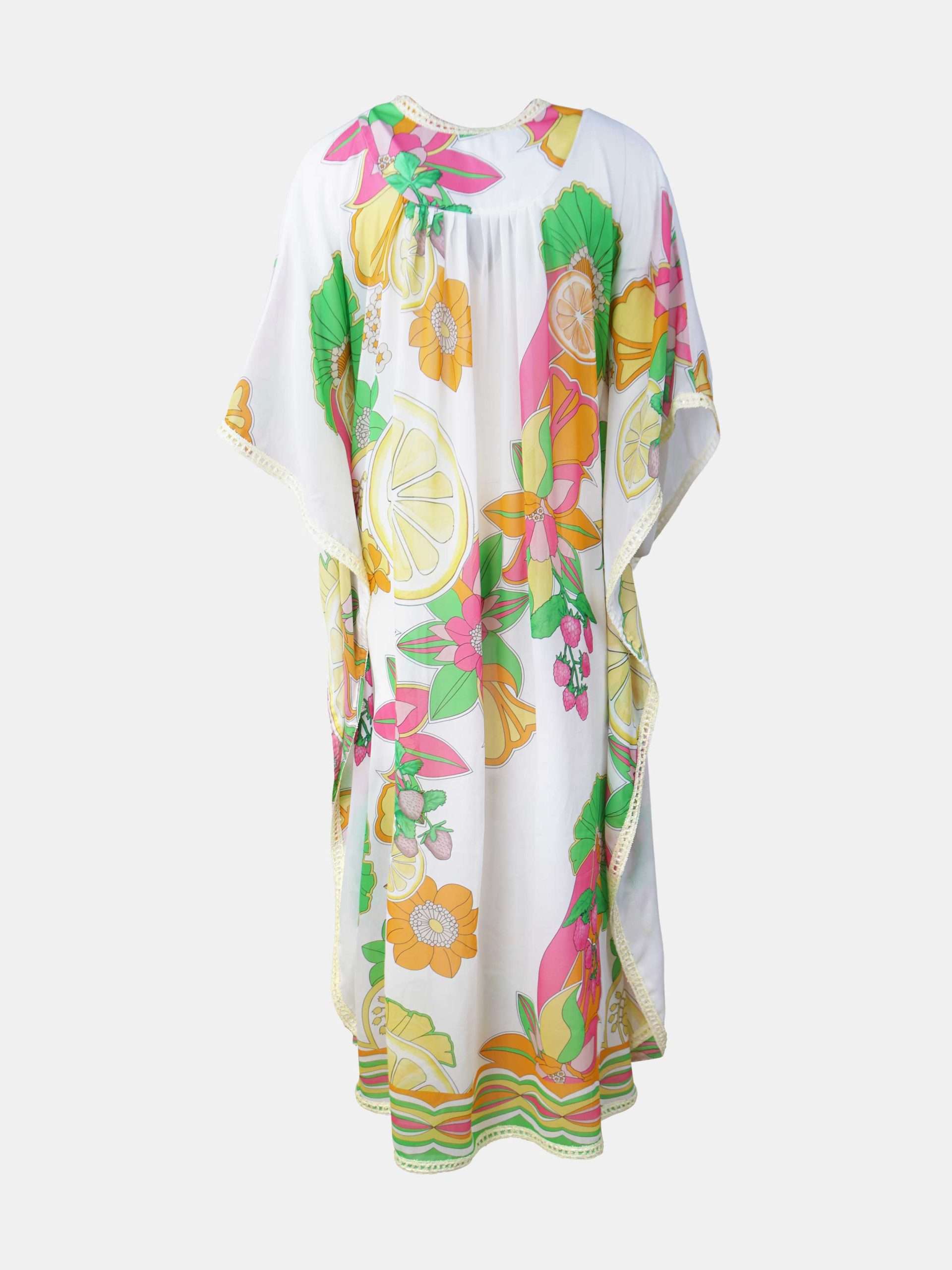 MUCHO GUSTO® Kaftan Capaccio Citroen Bloem Elegantie