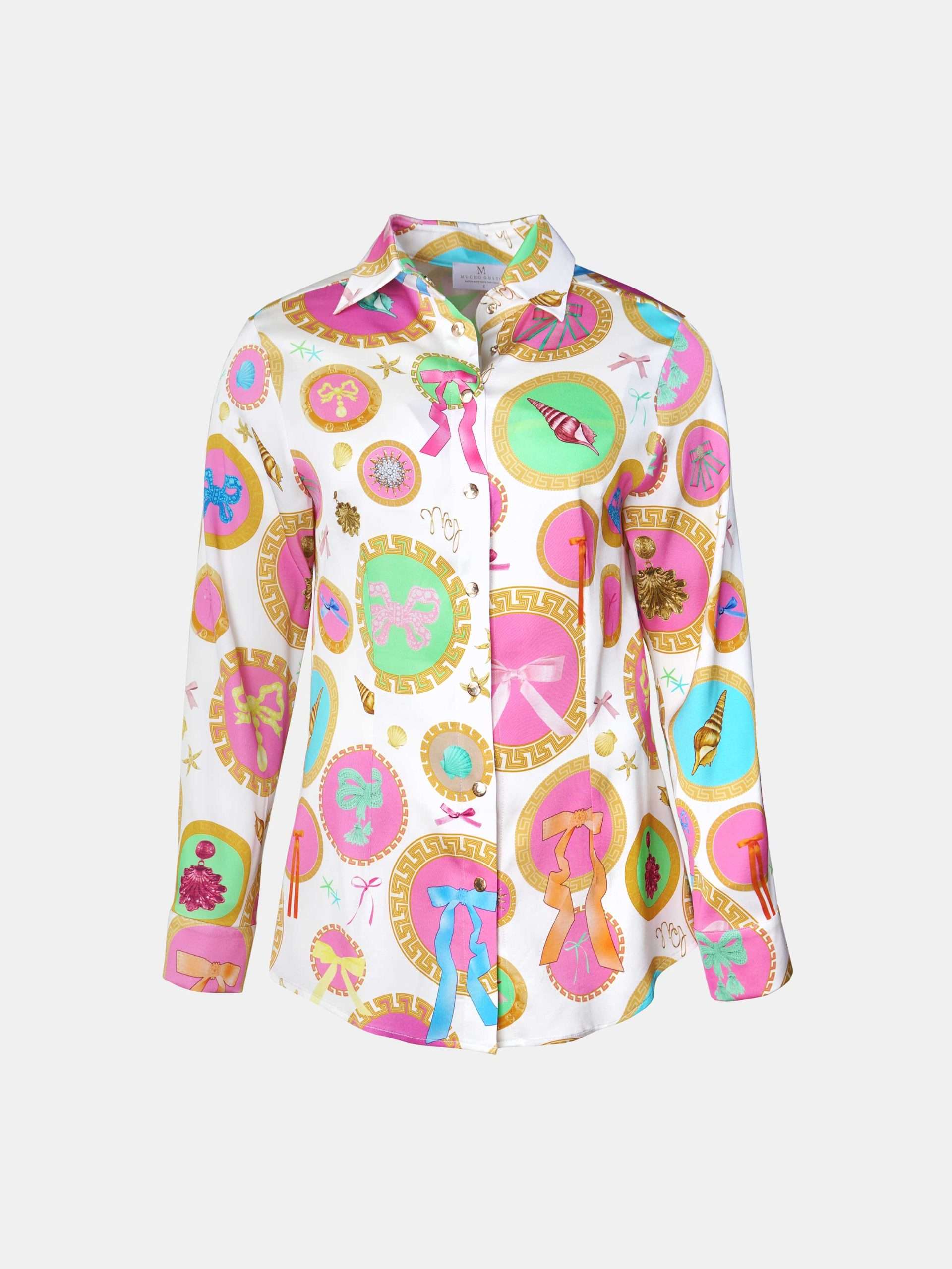 MUCHO GUSTO® Blouse Francis Bay Baroque Circle Print