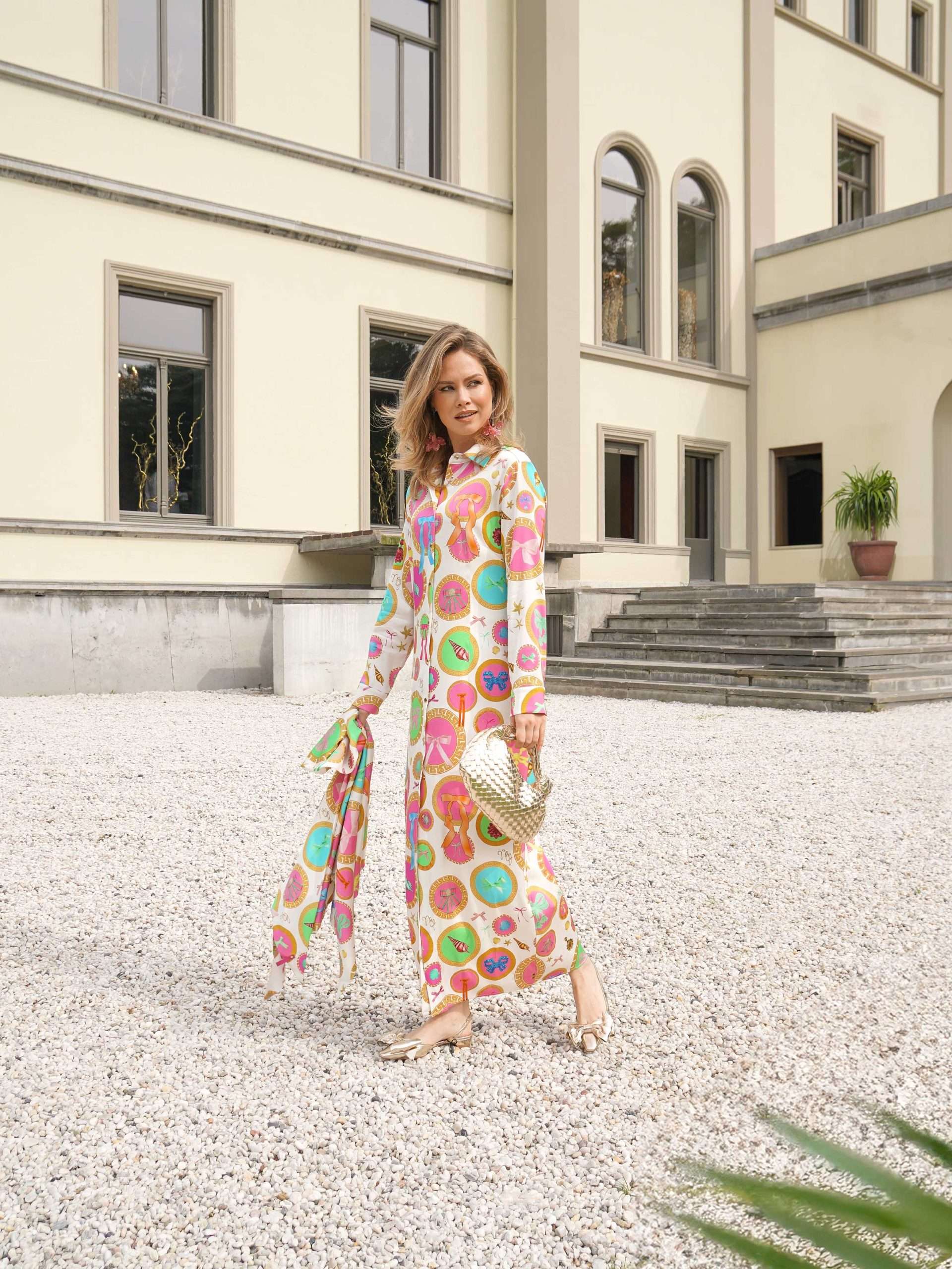 MUCHO GUSTO® Dress Francis Bay Baroque Circle Print