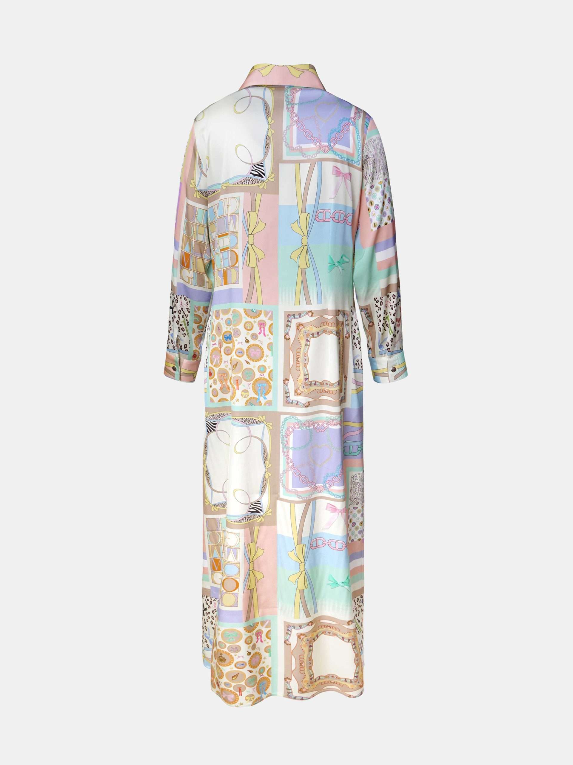 MUCHO GUSTO® Kleid Francis Bay Grün Blau Multipatchwork