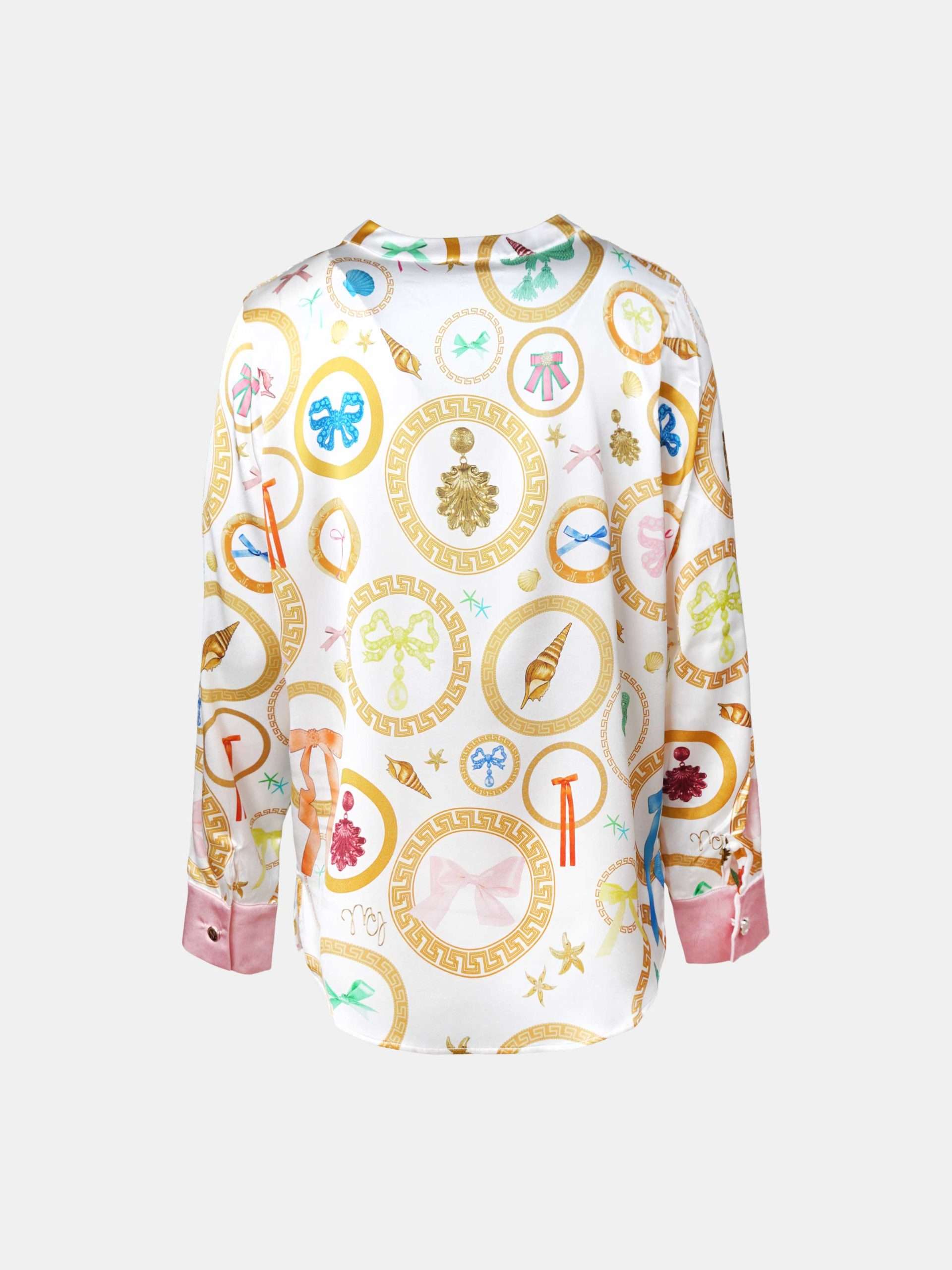 MUCHO GUSTO® Blouse Grazie Baroque White Circle Print