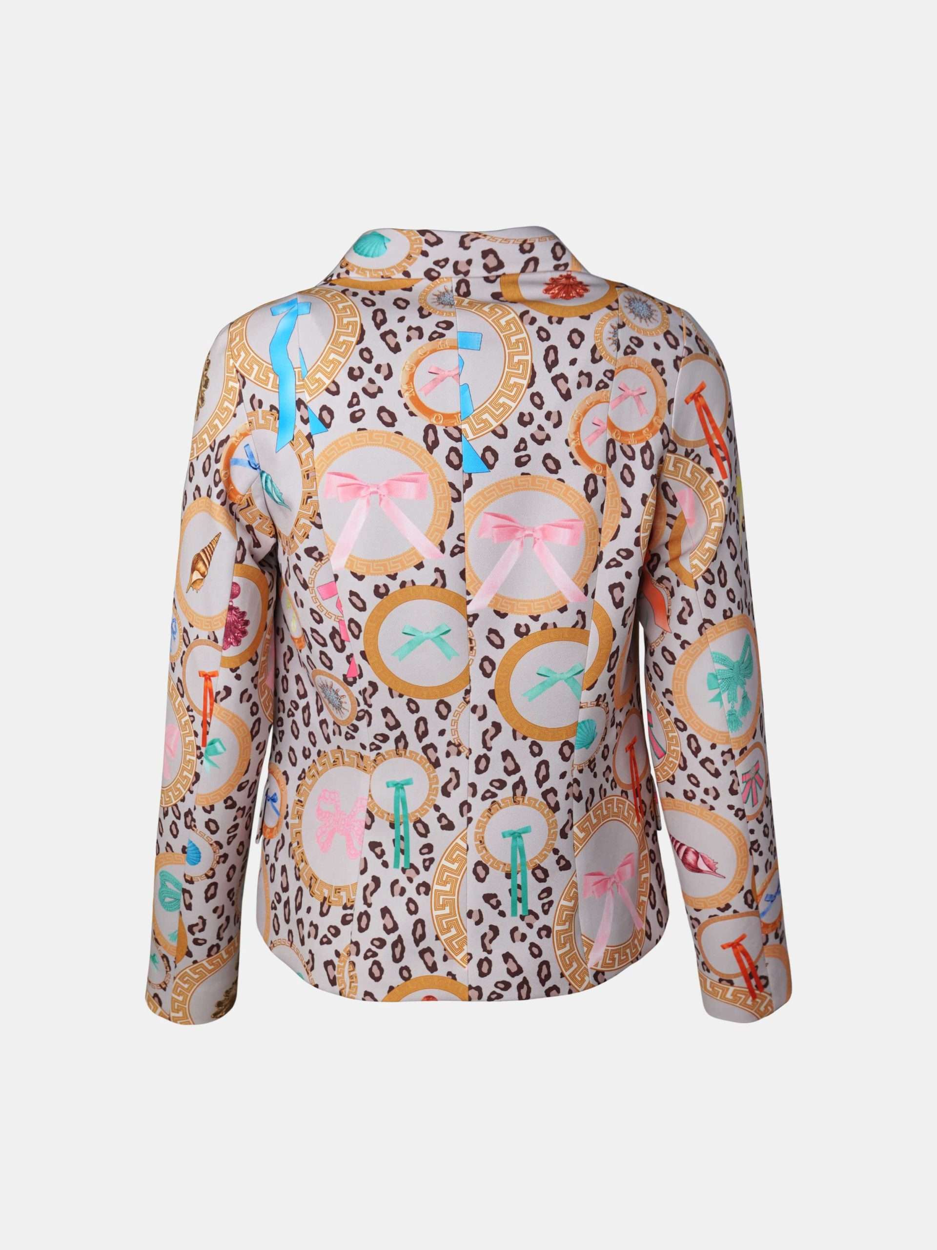 MUCHO GUSTO® Blazer Lesbos Luipaard Rond Barokprint