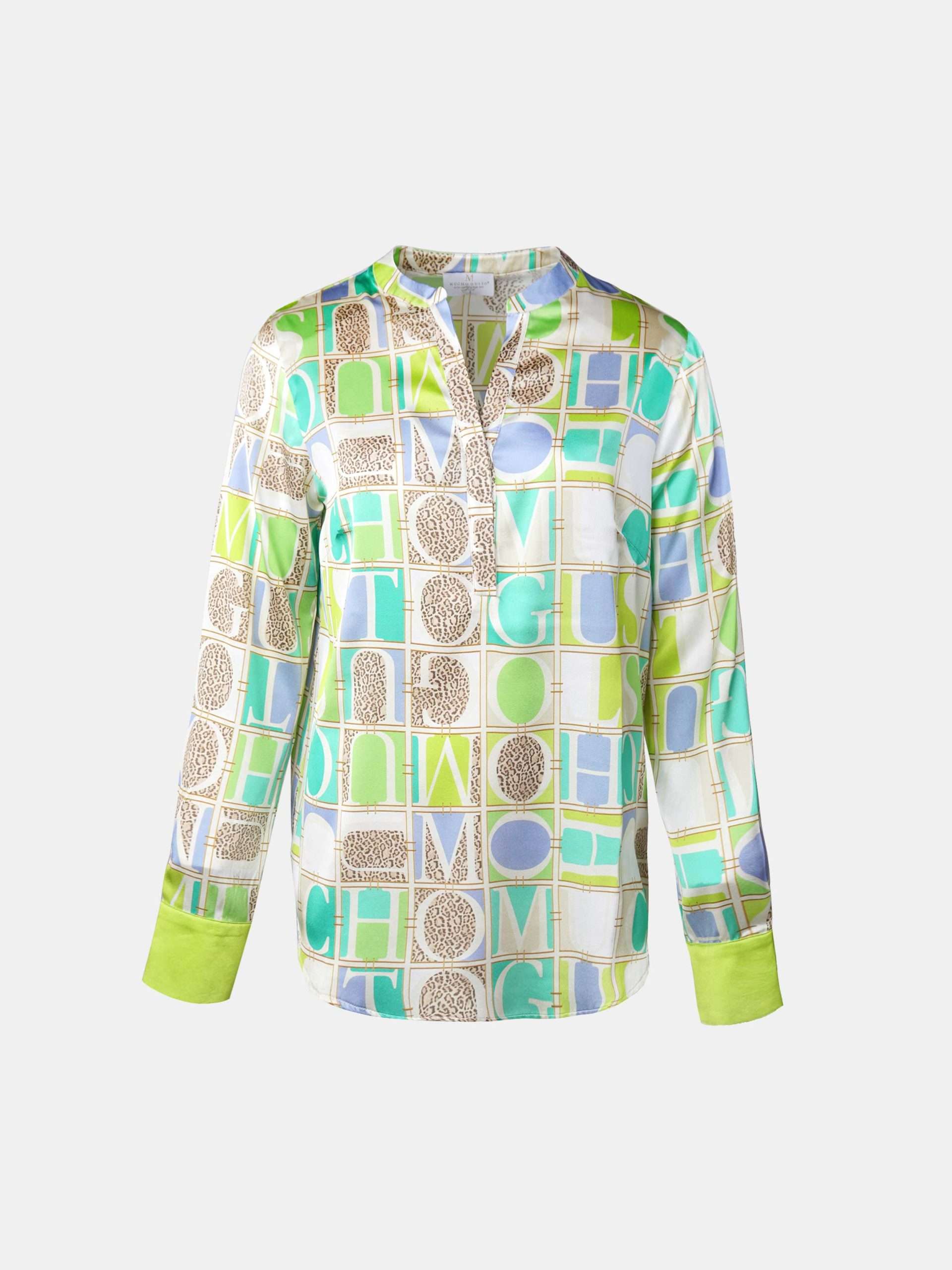 MUCHO GUSTO® Blouse Monza Leopard MG Green Blue