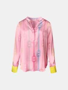 MUCHO GUSTO® Blouse Monza Pink Drawn Colorful Chains