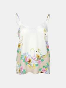 MUCHO GUSTO® Slip Top Creme Flower Leopard Print