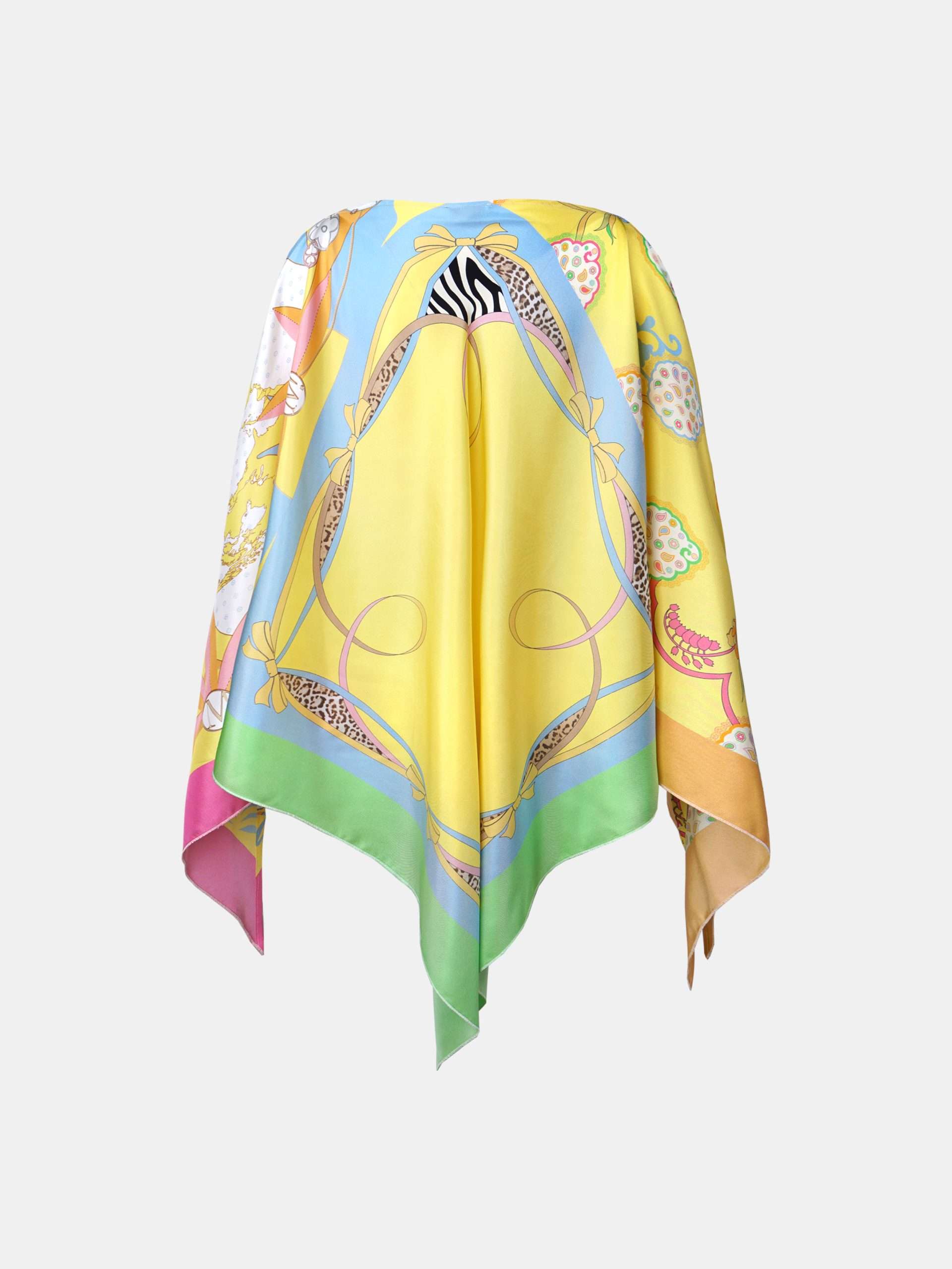 MUCHO GUSTO® Poncho Vita Gelb Lebendiger Druck