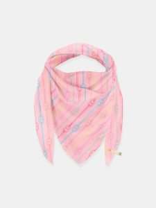 MUCHO GUSTO® Sjaal Cannes Roze Kleurrijke Kettingprint