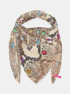 MUCHO GUSTO® Sjaal St. Tropez Viscose Slangenprint en Multicolor Details