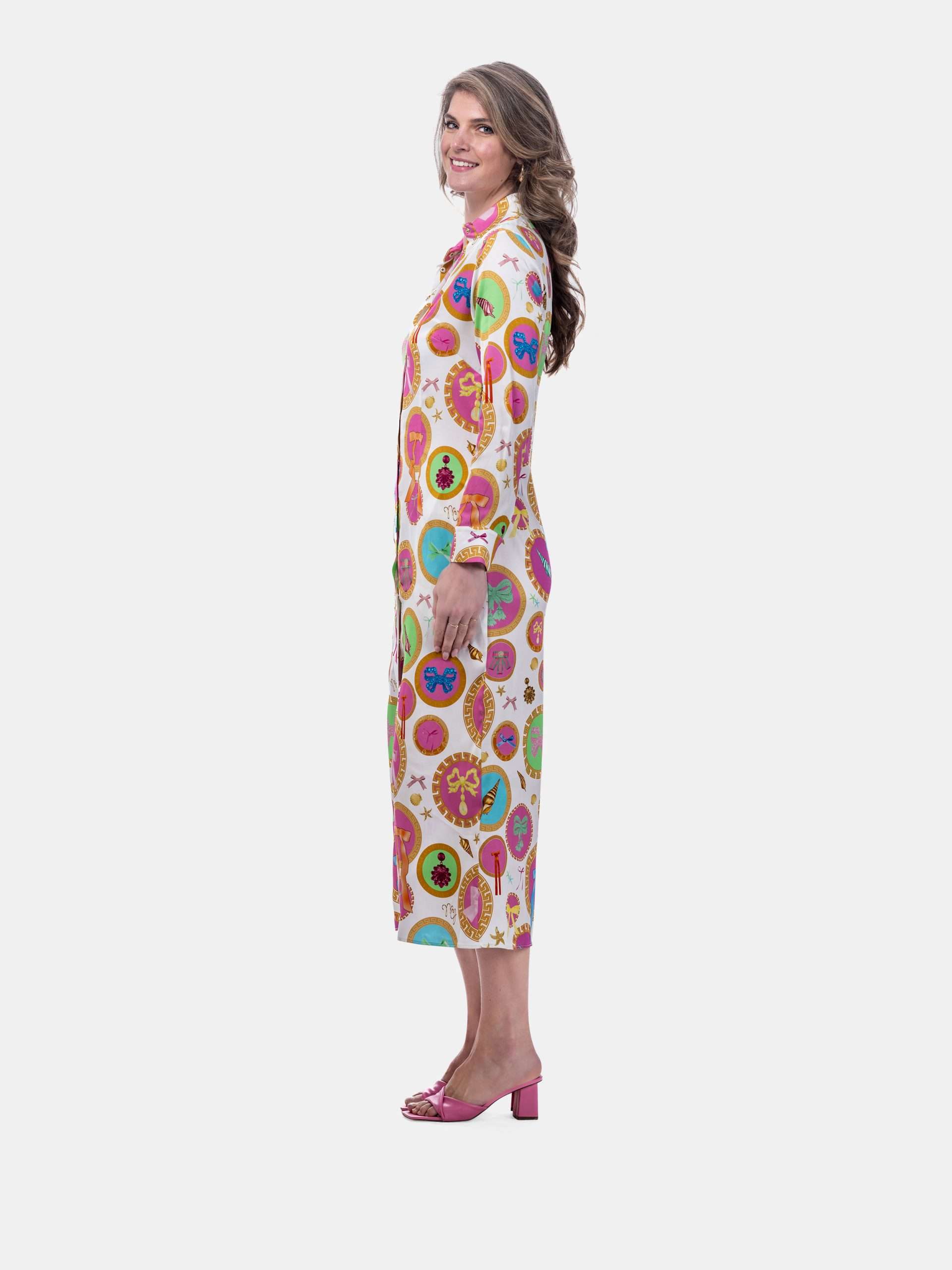 MUCHO GUSTO® Dress Francis Bay Baroque Circle Print