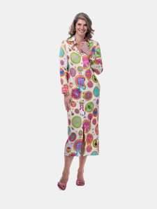 MUCHO GUSTO® Dress Francis Bay Baroque Circle Print
