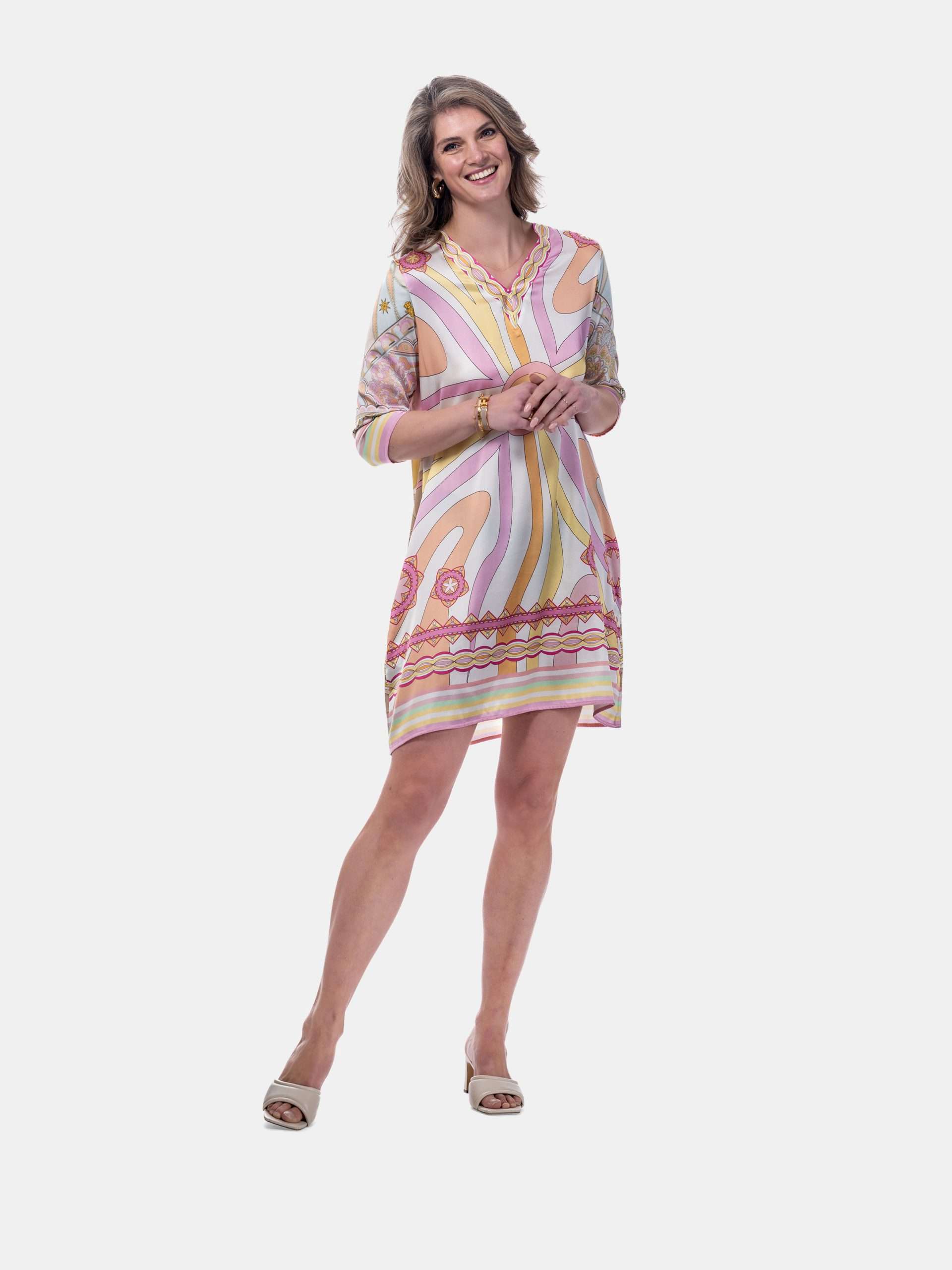 MUCHO GUSTO® Dress Genova Paisley Paradise Patchwork