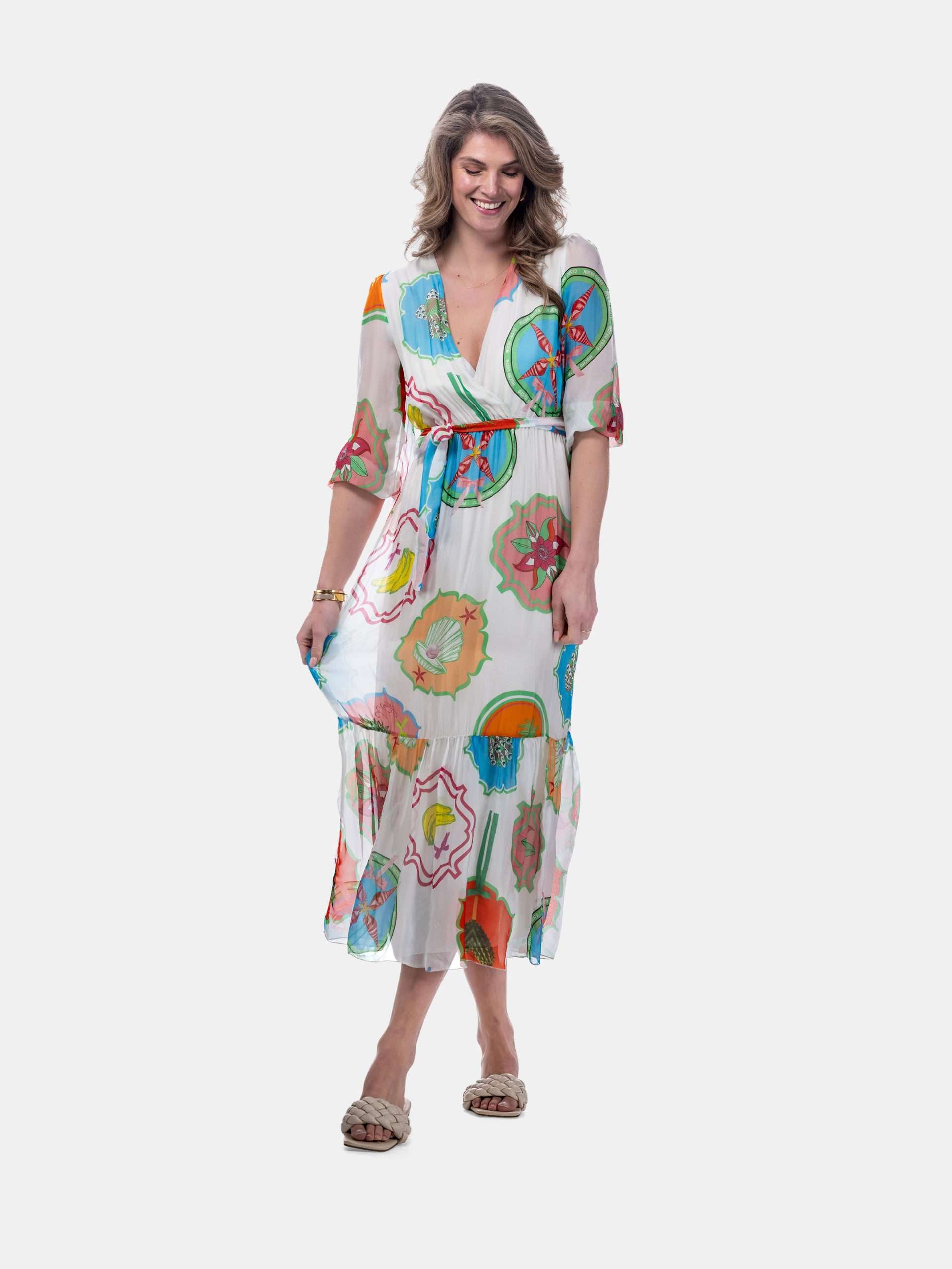 MUCHO GUSTO® Dress Valencia Summer Patches