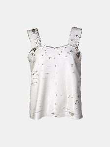 MUCHO GUSTO® Sequin Top Ecru Silver