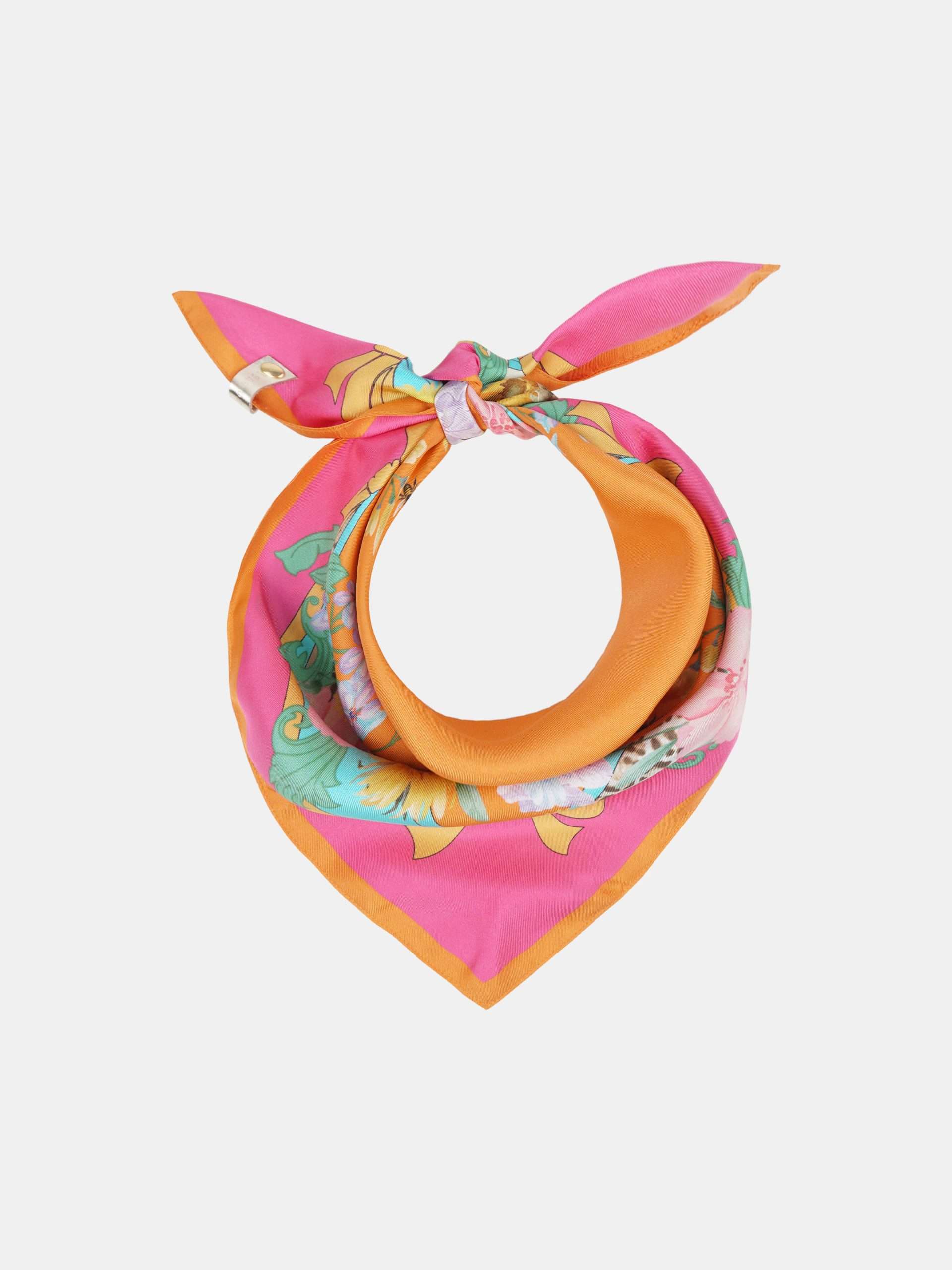 MUCHO GUSTO® Sjaal Abu Dhabi Medium Oranje Bloemenprint