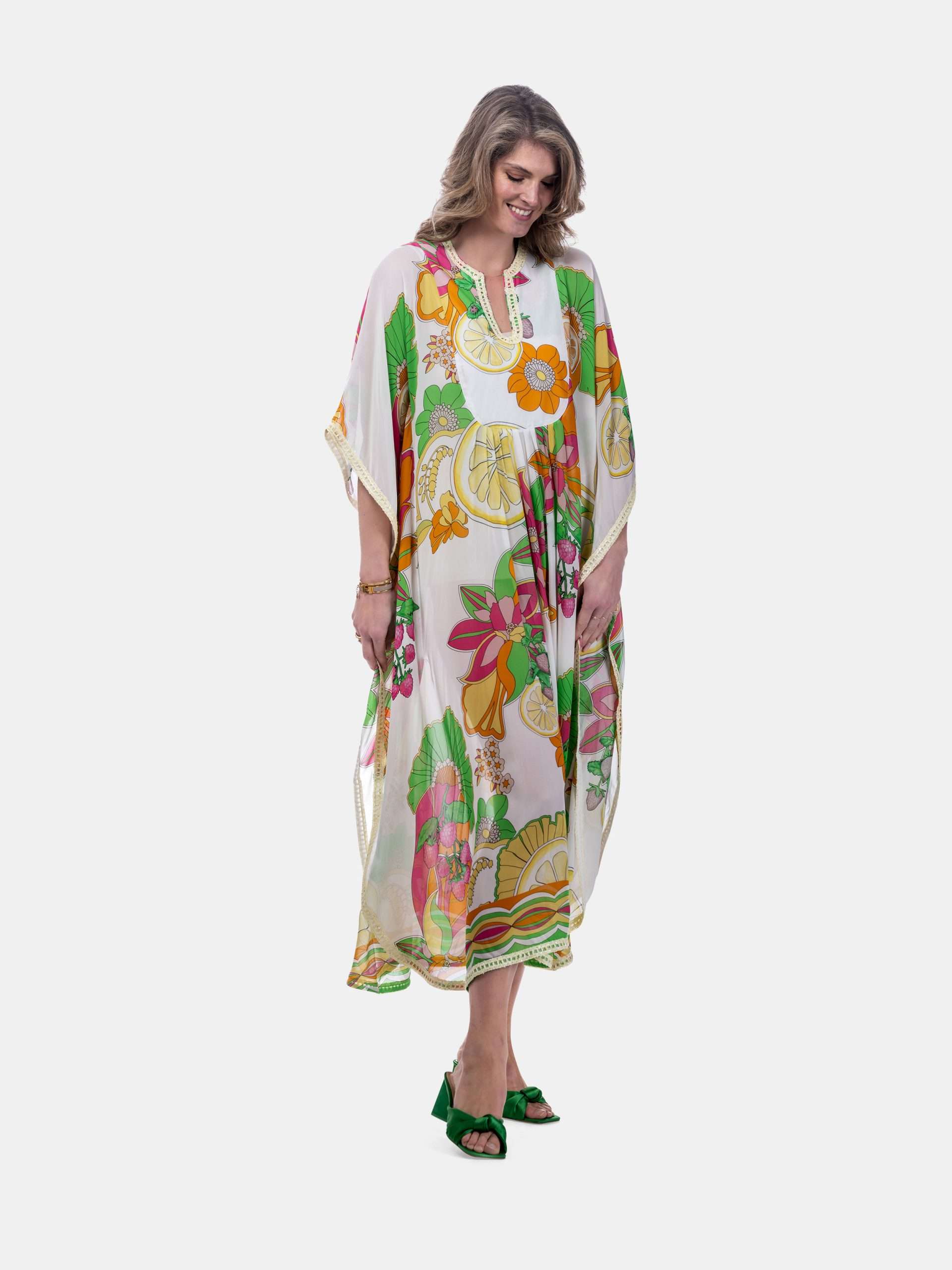 MUCHO GUSTO® Kaftan Capaccio Lemon Flower Elegance