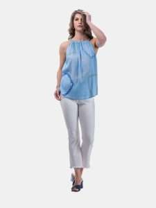 MUCHO GUSTO® Top Dubai Light Blue Chain Heart