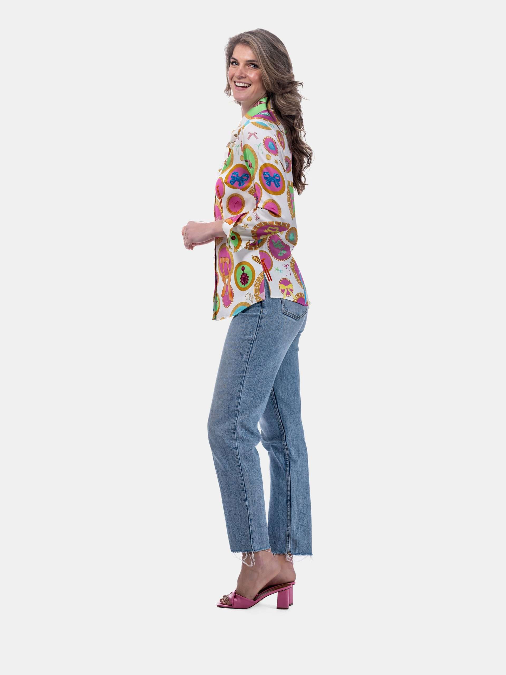 MUCHO GUSTO® Blouse Francis Bay Baroque Circle Print