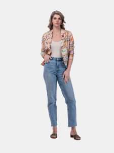 MUCHO GUSTO® Blazer Moon Leopard Round Baroque Print