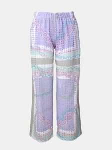 MUCHO GUSTO® Pants Pompeï Chain Heart Blue Elegance