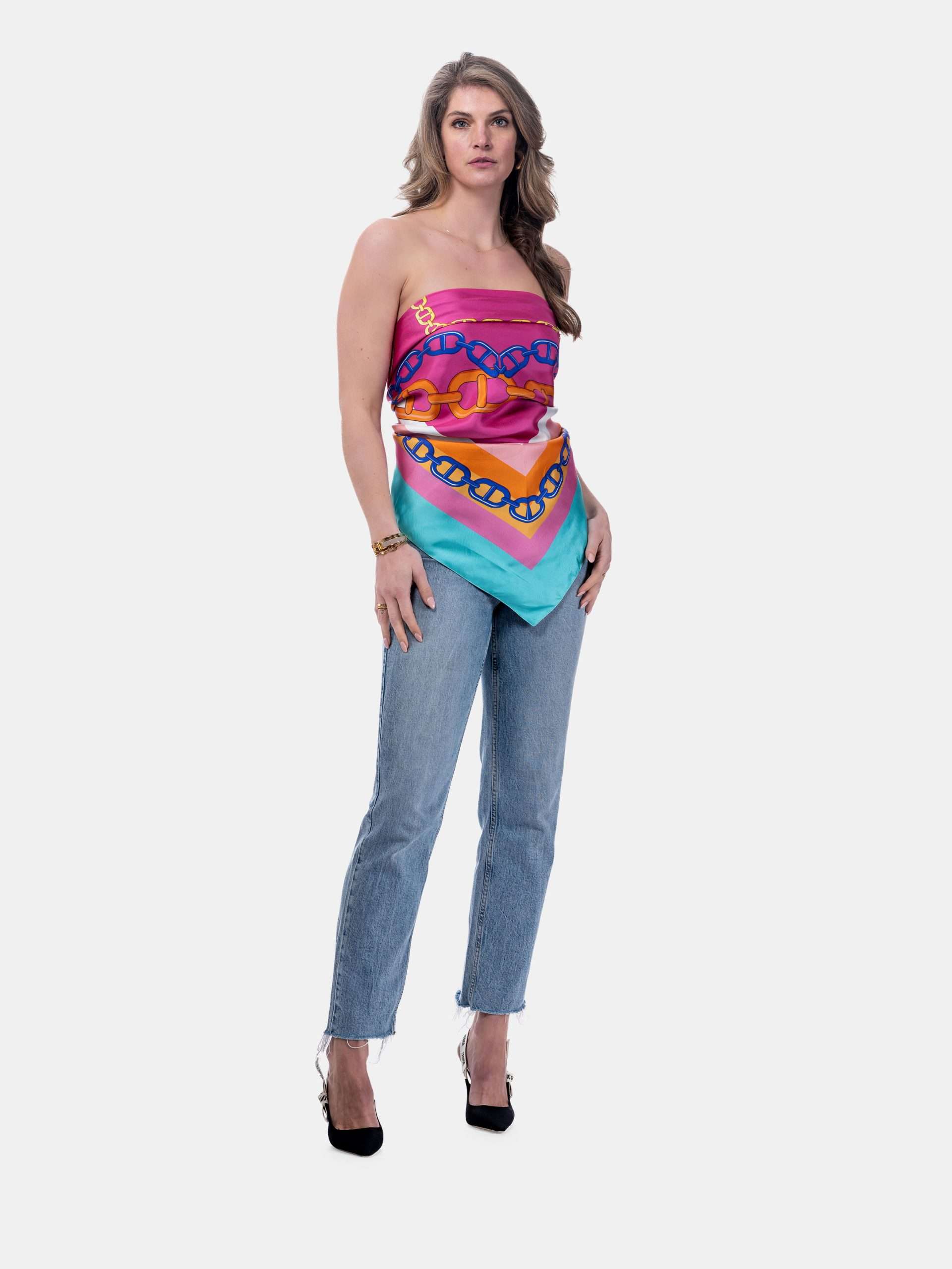 MUCHO GUSTO® Scarf St. Tropez Chain Heart Elegance