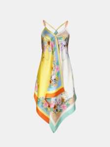 MUCHO GUSTO® Scarf Dress Tirreno Colorful Sunflower Print