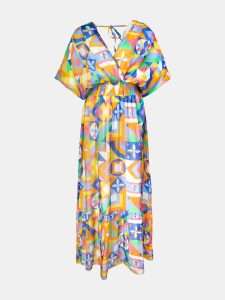 MUCHO GUSTO® Dress Piemonte Colorful Retro Tiles