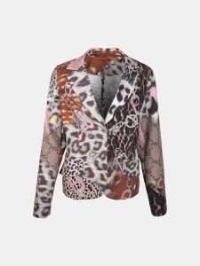 MUCHO GUSTO® Blazer Lesbos Leopard Elegance