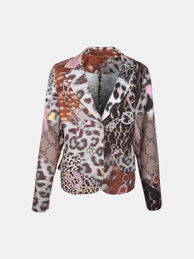 MUCHO GUSTO® Blazer Lesbos Leopard Elegance