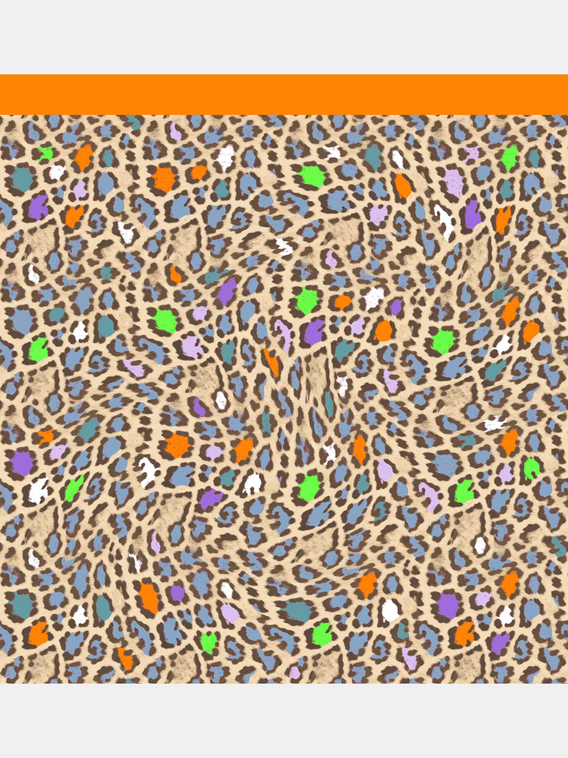 MUCHO GUSTO® Scarf Cannes Multicolor Leopard Druck