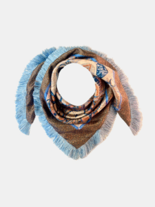 MUCHO GUSTO® Scarf Kiev Fringes Amber Sky