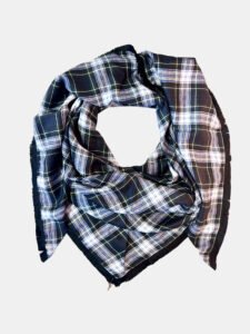 MUCHO GUSTO® Scarf Blue Noir Check Charm