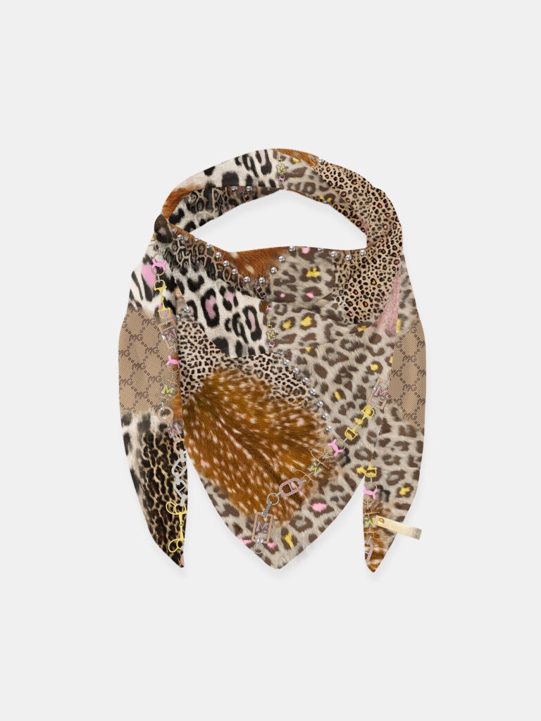 MUCHO GUSTO® Scarf St. Tropez Viscose Mixed Leopard Print
